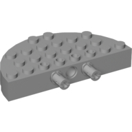 Lego kostka (kostička) 4x8 půlkruh, světle modro šedá (4218946)